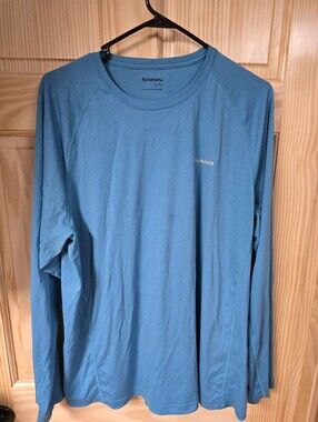 Mens Simms Long Sleeve UV Protection Fishing Shirt